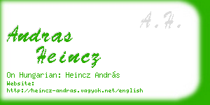 andras heincz business card